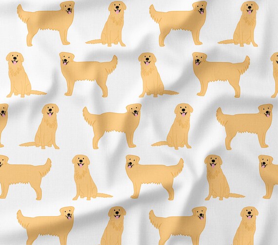 Golden Retriever Fabric Fabric by the Yard or Fat Quarter Pet