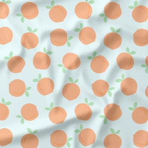 Tissu de pêches par yard ou Fat Quarter Quilting Cotton, Jersey, Minky, Organic Cotton Peach Fabric Choisissez votre couleur et votre échelle image 7