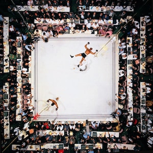 Muhammad Ali mette fuori combattimento Cleveland Williams all'Astrodome pittura artistica stampa su tela arte della parete per la decorazione domestica nuova riproduzione senza cornice.