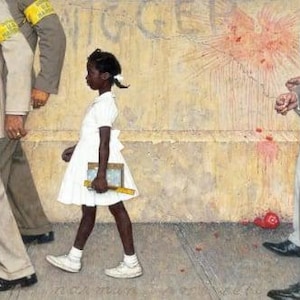 Norman Rockwell Il problema che tutti viviamo con la pittura Stampa su tela Arte della parete per la decorazione domestica Nuova riproduzione SENZA CORNICE.