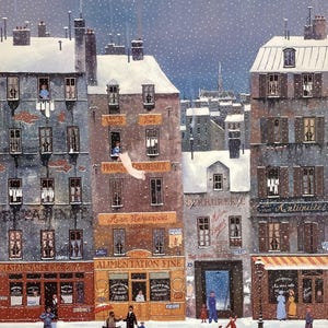 Michel Delacroix Route Glissante Paris Painting Art Canvas Print Wall Art For Home Decor New Reproduction NO FRAME.