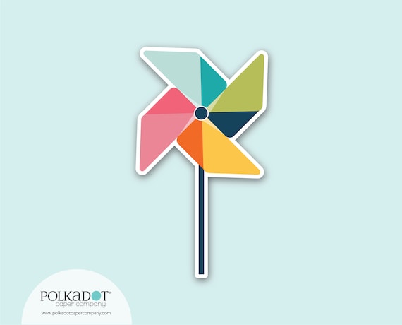 Pinwheel Vinyl Sticker, Rainbow sticker, Laptop Sticker, Tumbler Sticker, Colorful Rainbow Sticker, Phonecase sticker, Waterproof Sticker Il_570xn