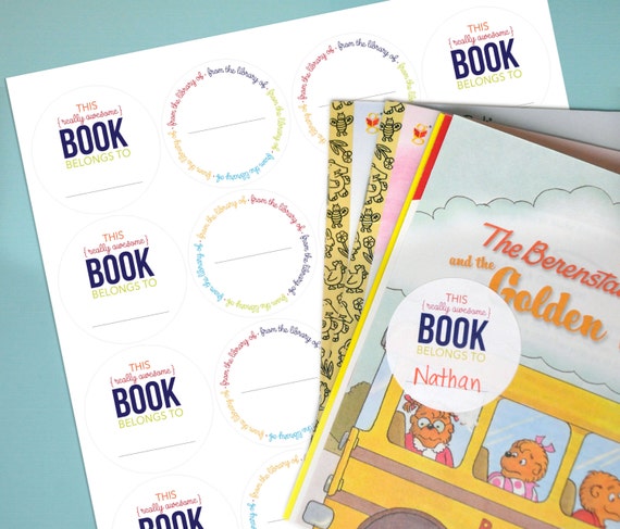 Really Awesome Book Labels - Set of 20 Stickers Il_570xn