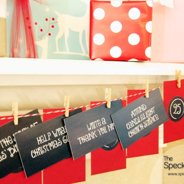 25 Tag Christmas Countdown - Advent-Kalender-Tafel-Stil