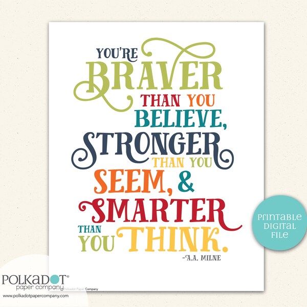 A a Milne Quote - Etsy