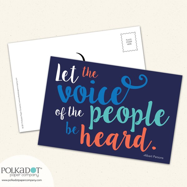 Activist Postcard - Set of 20 - Let the Voice of the People be Heard