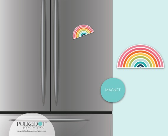 Rainbow Magnet: Colorful Refrigerator Magnets Fridge, LGBTQ Magnet, Colorful Decor, Office Desk Accessories, Coworker Gift, Bright Magnet Il_570xn