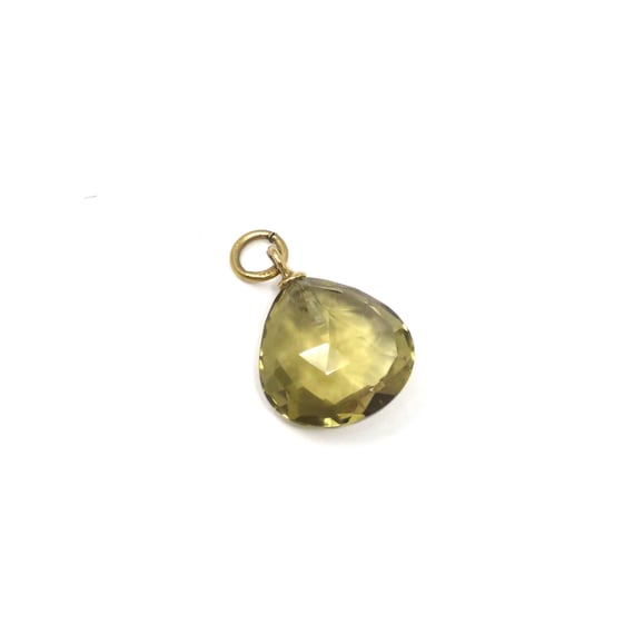 Vintage 1990's 9ct 9k Gold and Faceted Quartz Tea… - image 1