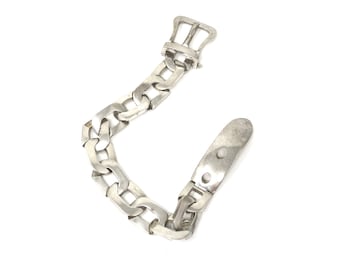 アクセサリー Vintage Silver Belt Buckle Bracelet 925 Vintage Italian Sterling Silver Belt Buckle Bracelet - 10mm