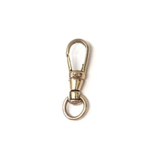 Vintage 1980’s Solid 9ct Rose Gold Swivel Dog Clip Fastener - For Hanging Fobs & Charms