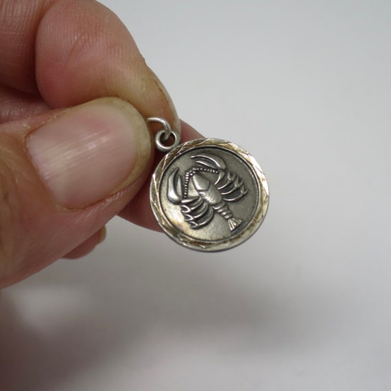 Vintage European Continental Silver 835 Cancer th… - image 2