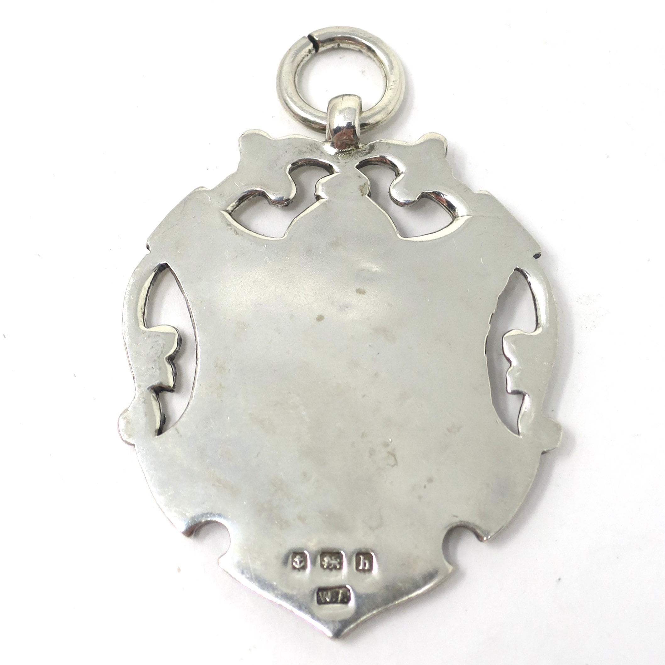Antique Victorian 1907 Heavy Birmingham Engraved Sterling