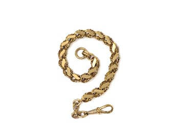Antique 10k Rose Rolled Gold Filled Elegant Links Pocket Watch Chain Bracelet or Necklace Extender