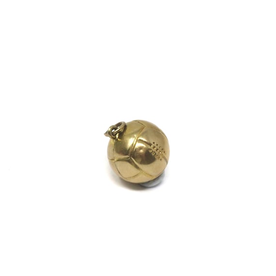 Vintage 1960's 9ct 9k Yellow Gold Soccer Ball Char