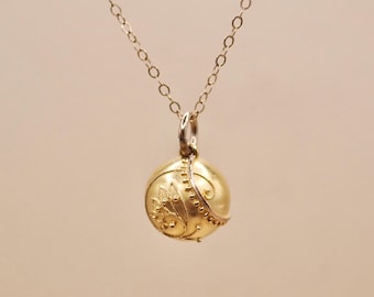 Antique Victorian Etruscan Revival Gold "Orb" Charm