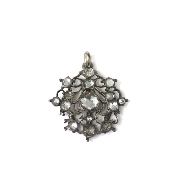 Antique Georgian Silver & Quartz Charm Pendant