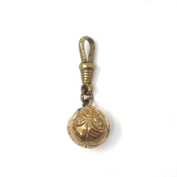 Antique Victorian Chased 14k Rose Gold Filled Bal… - image 1