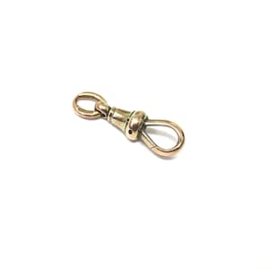 Antique Edwardian c1905 Solid 9ct Rose Gold Swivel Dog Clip Fastener - For Hanging Fobs & Charms