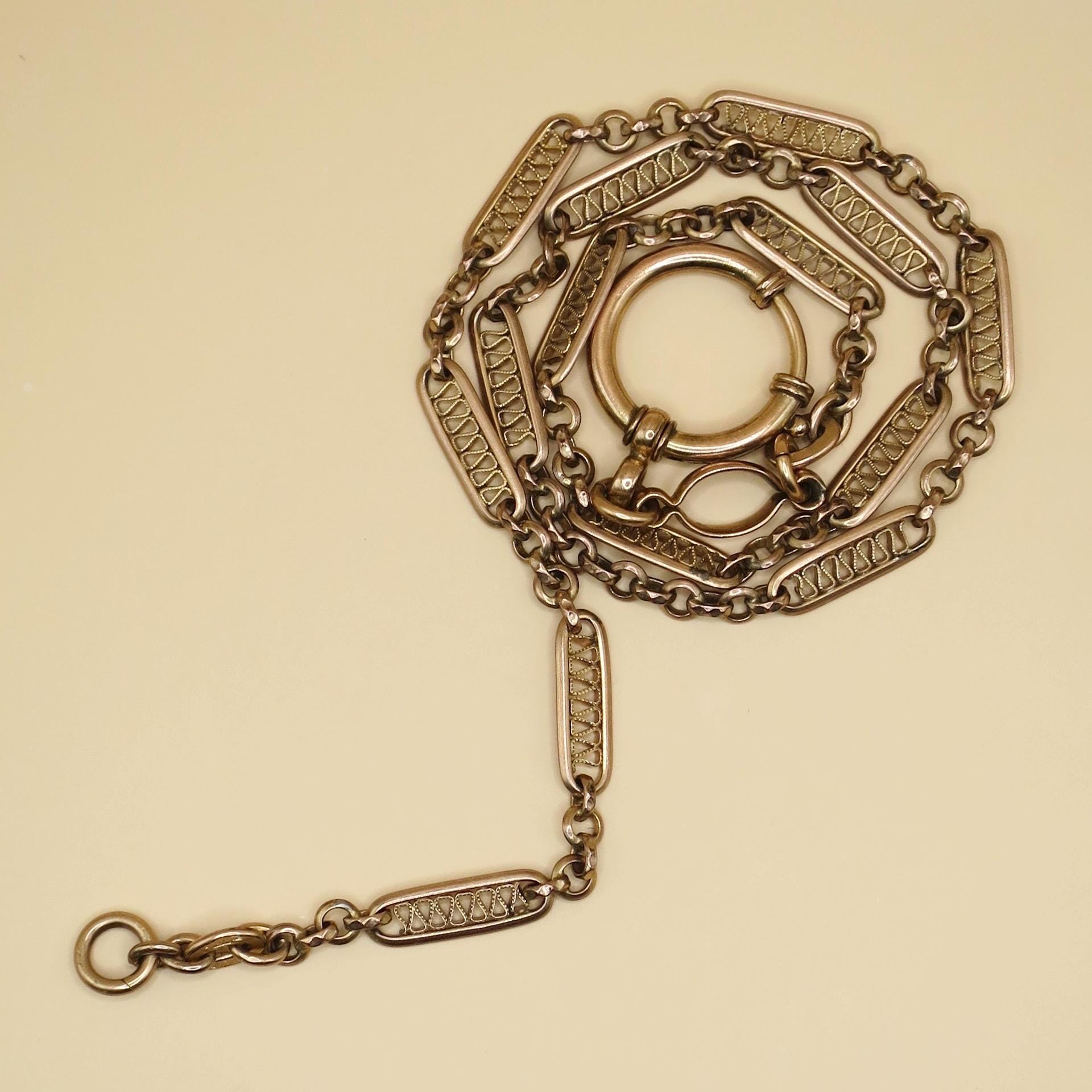 Us Antique Rolled Gold Necklace Speidel Friedrich | eBay