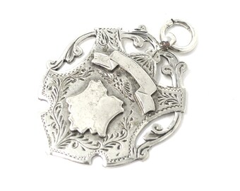 Antique Victorian 1907 Heavy Birmingham Engraved Sterling