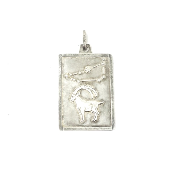 Vintage European Sterling Silver Capricorn Goat Z… - image 1