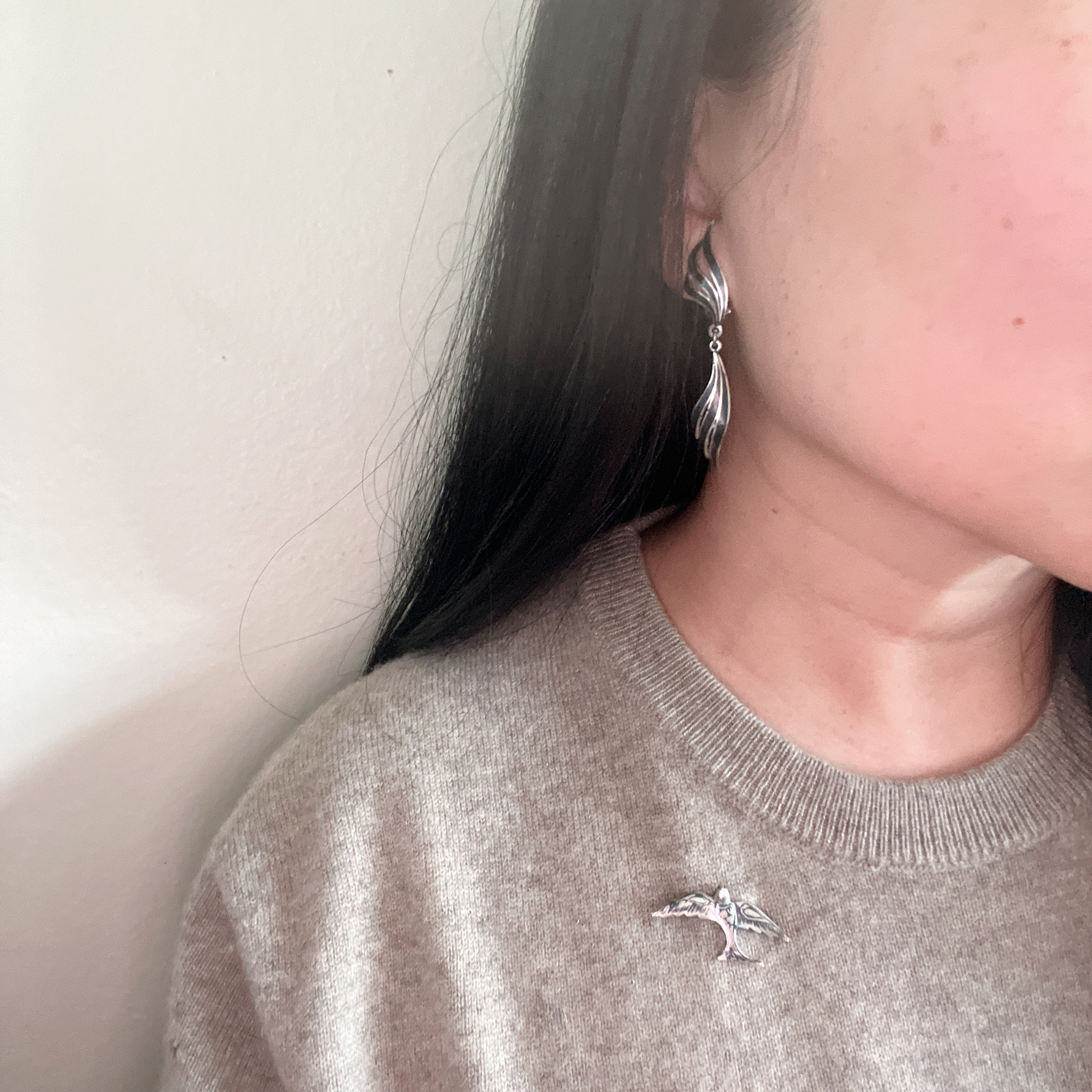 RILY Original Pin Earring Silver 今市隆二 Sterling Silver Diamond Nostalgia Earrings | Adel Chefridi