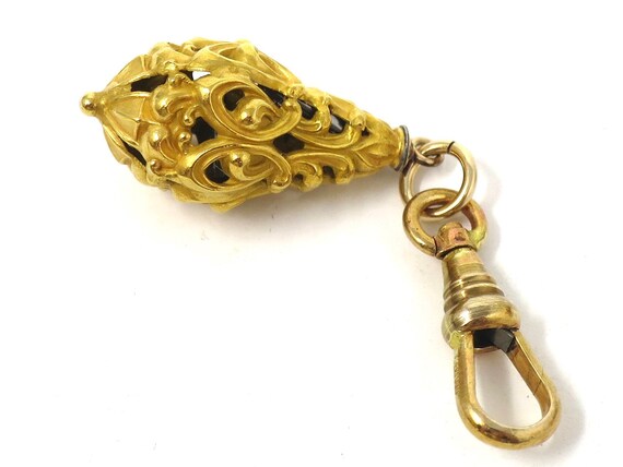 Antique Victorian 14k Yellow Gold Teardrop Shape … - image 8