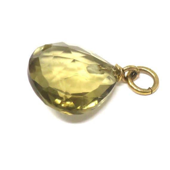 Vintage 1990's 9ct 9k Gold and Faceted Quartz Tea… - image 7