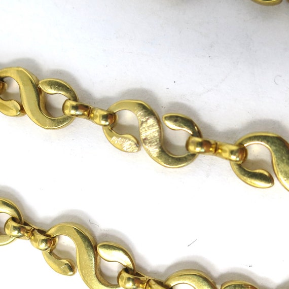 Vintage 1980s 18k Gold Plated S Link Chain Neckla… - image 6
