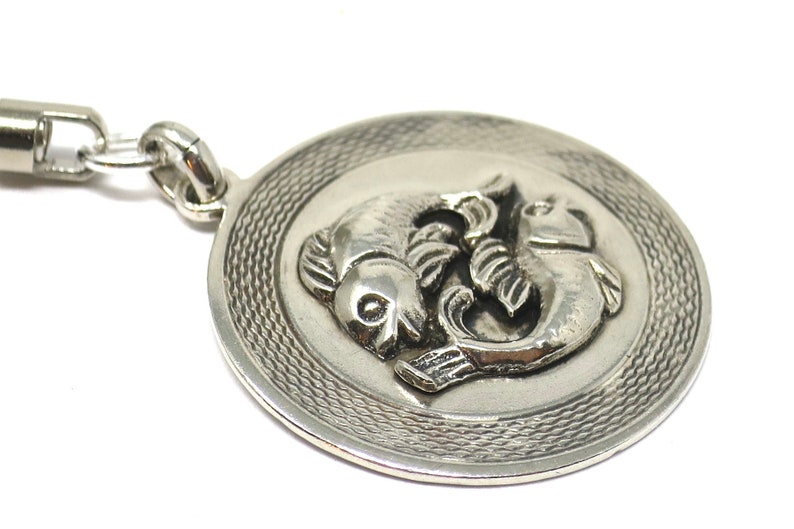Vintage European 835 Continental Silver Pisces Fish Zodiac Sign Pendant ...