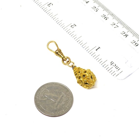 Antique Victorian 14k Yellow Gold Teardrop Shape … - image 2