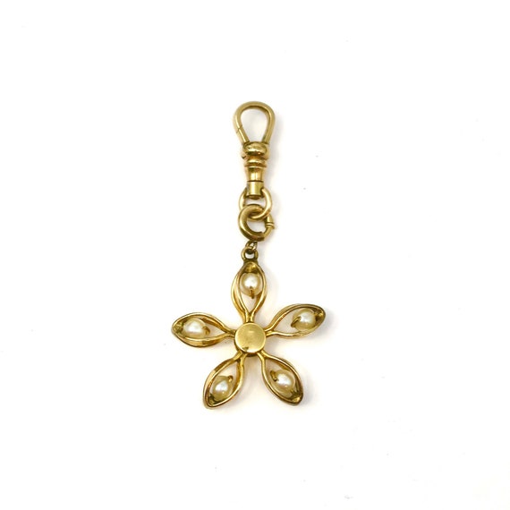 Antique Victorian Rolled Gold Seed Pearl Flower P… - image 5