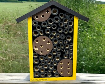 OOAK Insect hotel. Bee Hive. Butterfly House. Bug House Hand Painted. Handmade Insect House. Butterfly House.