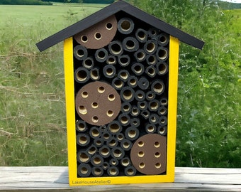 OOAK Butterfly House. Wood Insect Hotel. Butterfly House. Bee Hive. Insect House. Bee House. Hand Painted Insect House.