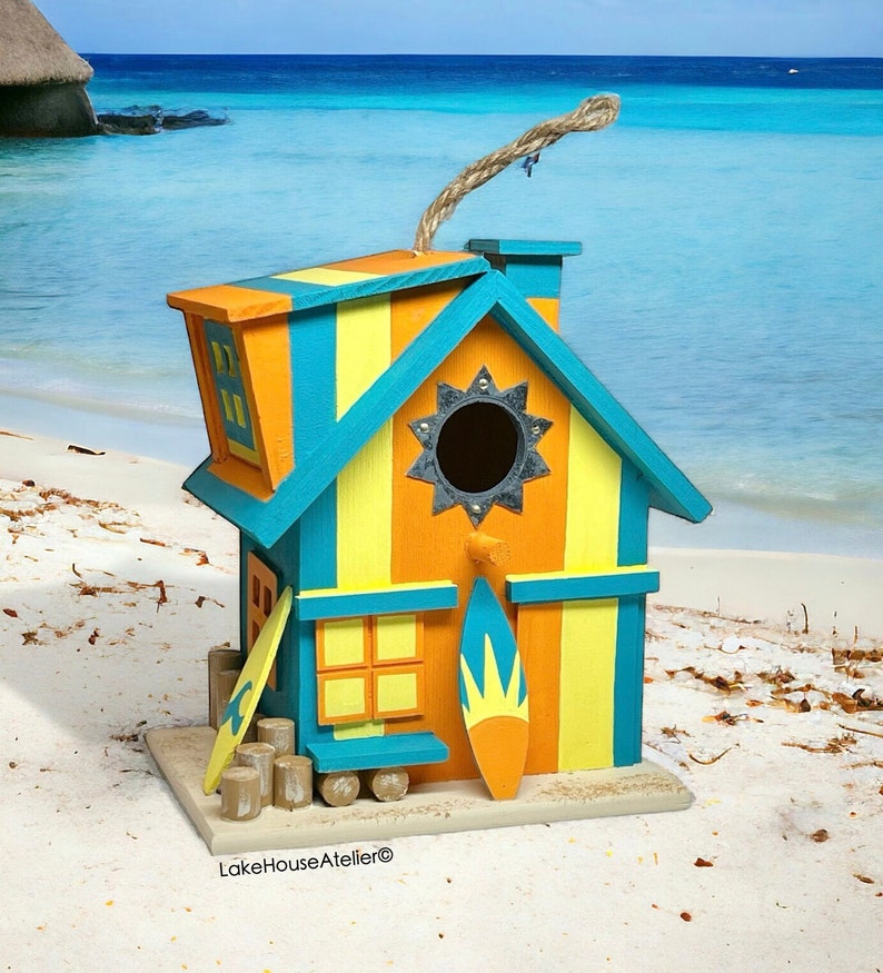 Lifeguard Station. Rescue Station. Beach Lifeguard. Lifeguard Tower OOAK. Miami Dolphins Birdhouse. Dolphin theme