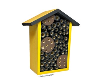 OOAK Butterfly House. Wood Insect Hotel. Butterfly House. Bee Hive. Insect House. Bee House. Hand Painted Insect House.