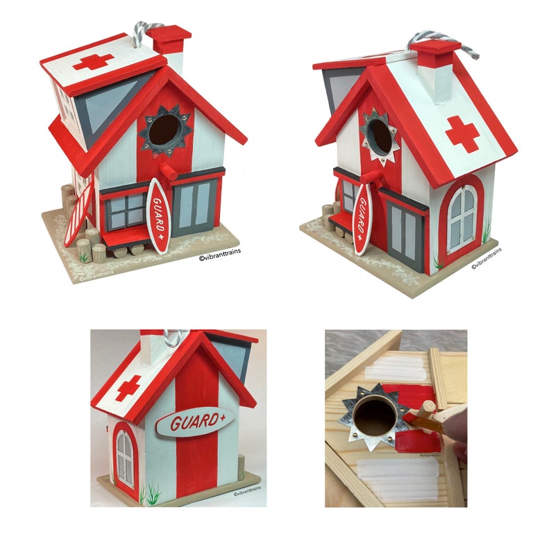 Lifeguard Station. Rescue Station. Beach Lifeguard. Lifeguard Tower OOAK. Miami Dolphins Birdhouse. B