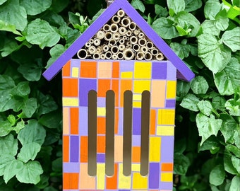 OOAK Butterfly House. Wood Insect Hotel. Butterfly House. Bee Hive. Insect House. Bee House. Hand Painted Insect House.