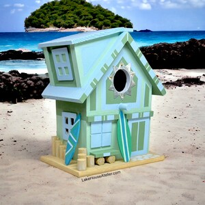 Lifeguard Station. Rescue Station. Beach Lifeguard. Lifeguard Tower OOAK. Miami Dolphins Birdhouse. Light green/blue