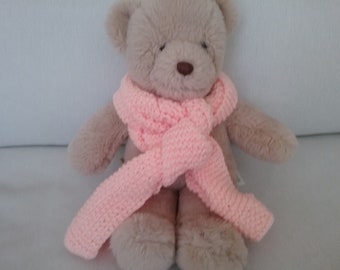 Teddy Bear Clothes, 'Peachee', Hand Knitted Scarf