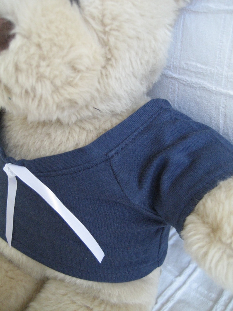 /'Bec/' Navy and White School Style Top and Skirt Teddy Bear Clothes