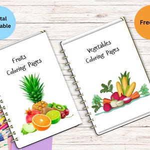 FRUITS coloring pages, Vegetable coloring pages, printable coloring pages, Kids coloring sheets, Coloring for Kids, FREE coloring pages