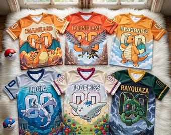 Anpassad Pokémon-tröja, personlig lagtröja för barn, Pokémon-seriens sporttröja, barnens matchdagsoutfit, födelsedagspresent till pojkar och flickor
