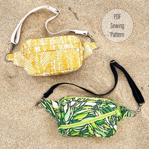 Kincaid Fanny Pack PDF Sewing Pattern - Wear as a sling bag or around the waist - 2 Front Pocket Options