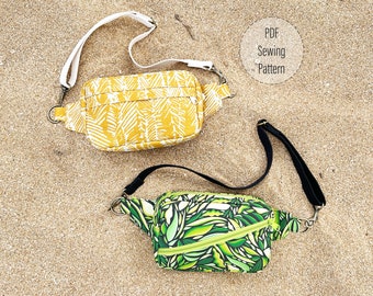 Kincaid Fanny Pack PDF Sewing Pattern - Wear as a sling bag or around the waist - 2 Front Pocket Options