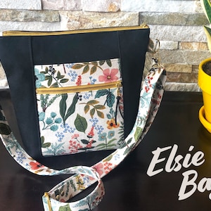 Elsie Crossbody Bag PDF Sewing Pattern a Zip Top Bag With 3 - Etsy