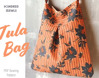 Tula Pleated Bag PDF Sewing Pattern + Tutorial, Shoulder Bag Pattern, Hobo Bag Pattern, Pleated Bag Pattern, Zipper Pocket, Beginner Pattern