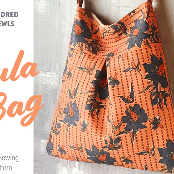 Tula Pleated Bag PDF Sewing Pattern + Tutorial, Shoulder Bag Pattern, Hobo Bag Pattern, Pleated Bag Pattern, Zipper Pocket, Beginner Pattern