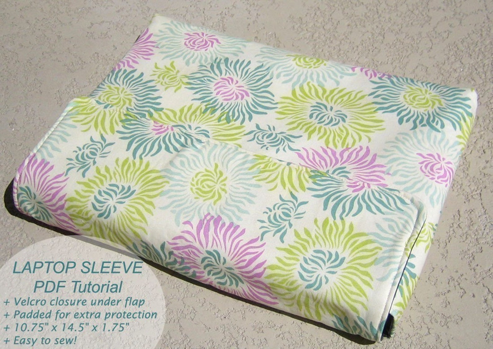 Padded Laptop Sleeve Sewing Pattern and Tutorial Etsy