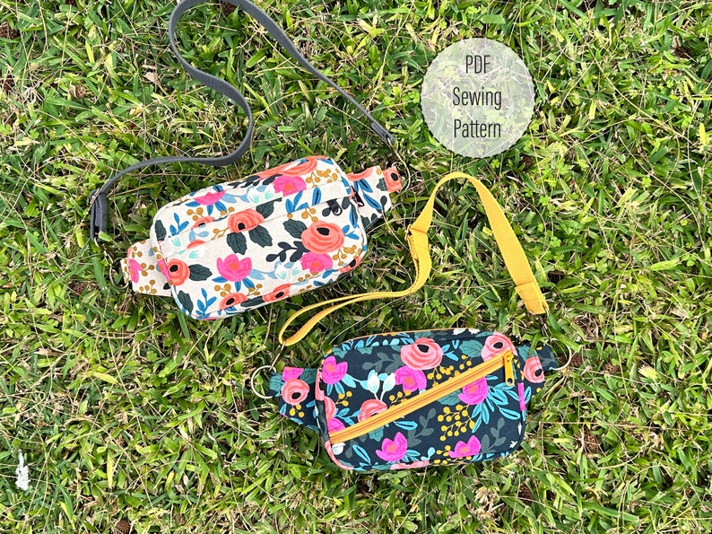 Kincaid Fanny Pack PDF Sewing Pattern Wear as a sling bag or around the waist 2 Front Pocket Options image 1